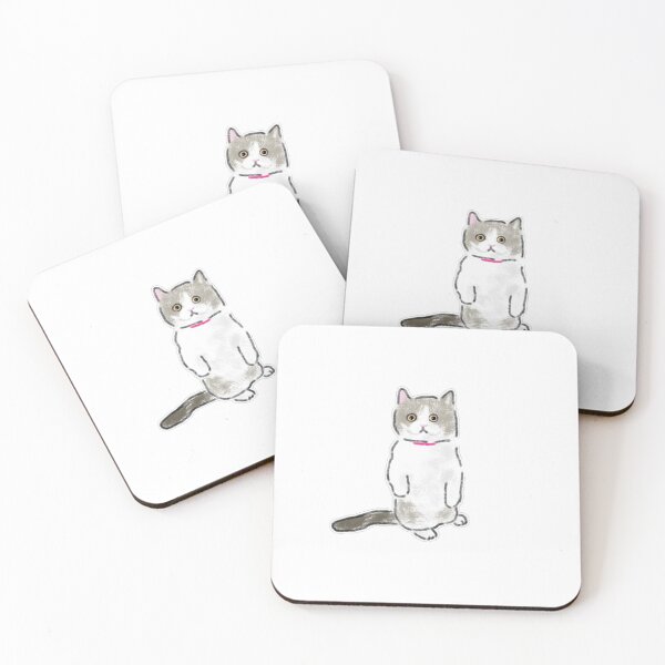 Item preview, Cute Standing Cat Meerkat Pose Kitten Art designed and sold by raun.draw.