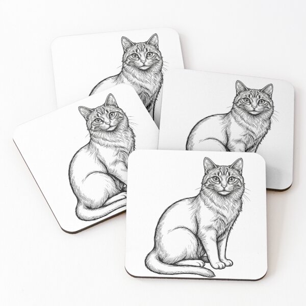 Item preview, Fluffy cat Minimalist designed and sold by YepoDesignco.