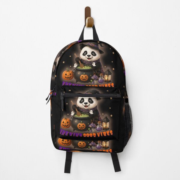 Item preview, Cute Halloween Panda Witch Brewing Good Vibes Halloween Pumpkin Kawaii Gift designed and sold by EnginerdStudio.
