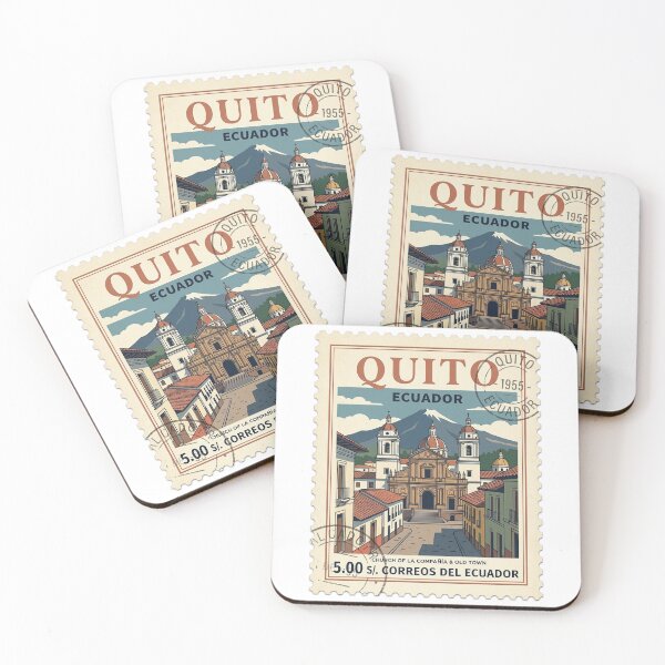 Item preview, Vintage Quito Ecuador Travel Stamp Old Town designed and sold by k3rstman1.