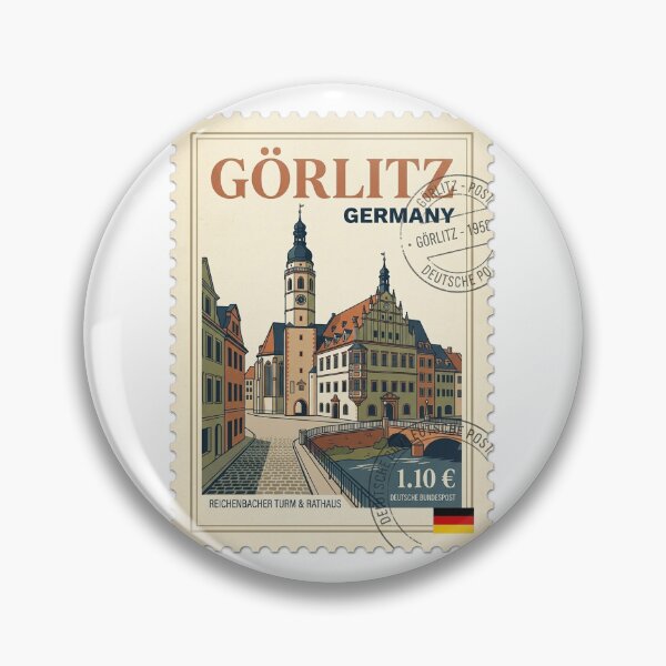 Item preview, Görlitz Germany Travel Stamp Reichenbacher Tower Rathaus designed and sold by k3rstman1.