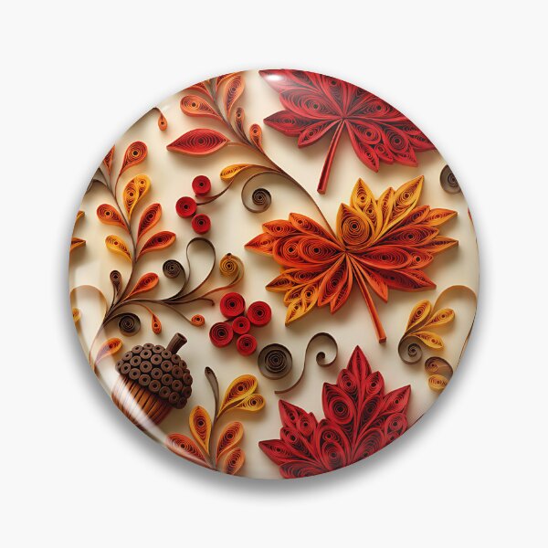 Item preview, 3D Paper Quilling Autumn Leaf Pattern designed and sold by Thai Vibe Studio.