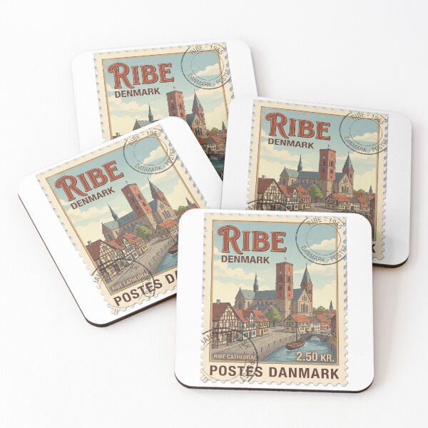 Item preview, Vintage Ribe Cathedral Denmark Travel Stamp designed and sold by k3rstman1.