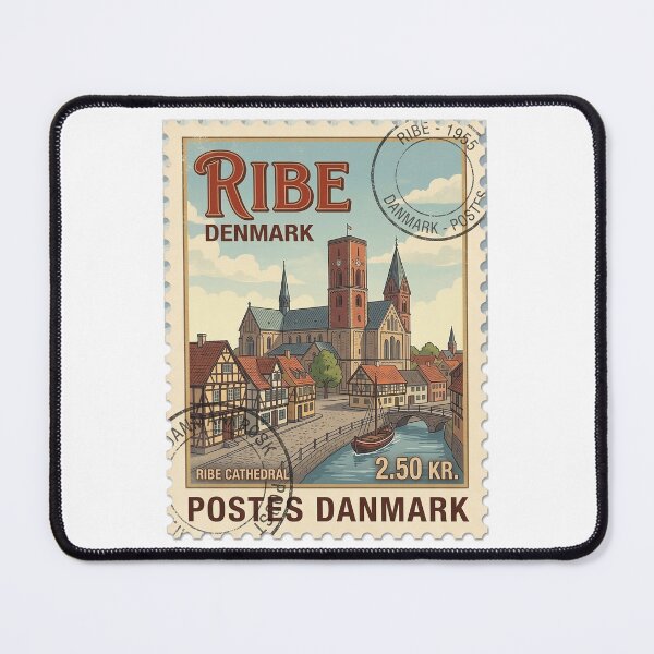 Item preview, Vintage Ribe Cathedral Denmark Travel Stamp designed and sold by k3rstman1.