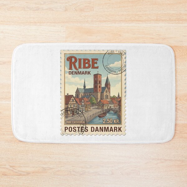 Item preview, Vintage Ribe Cathedral Denmark Travel Stamp designed and sold by k3rstman1.