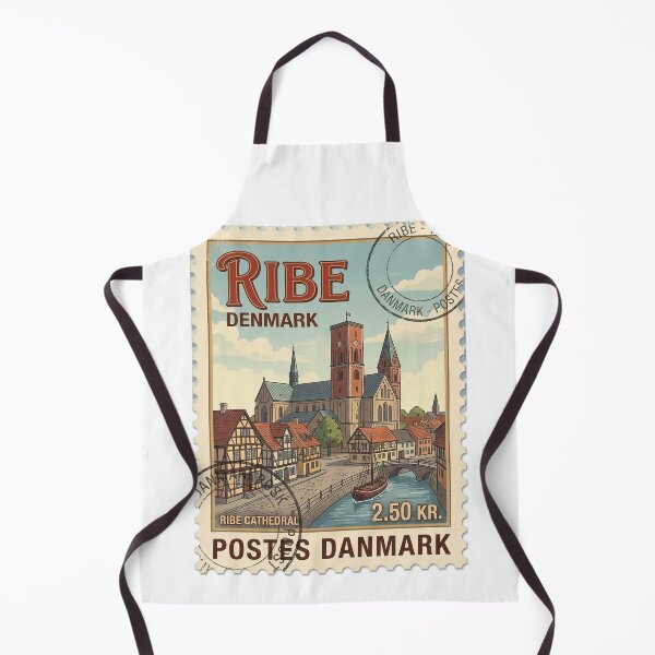 Item preview, Vintage Ribe Cathedral Denmark Travel Stamp designed and sold by k3rstman1.