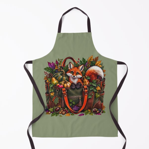 Item preview, Autumn Harvest Tote – Cute Fox, Pumpkins, Apples & Pears designed and sold by Aimetoi.