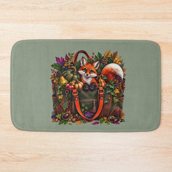 Item preview, Autumn Harvest Tote – Cute Fox, Pumpkins, Apples & Pears designed and sold by Aimetoi.