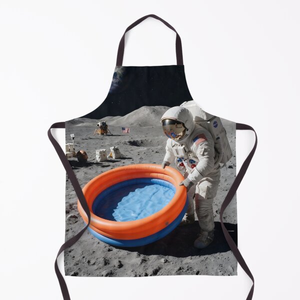 Item preview, NASA astronaut setting up swimming pool on the moon designed and sold by WiseBow.