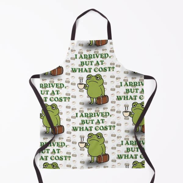 Item preview, I Arrived But At What Cost Funny Exhausted Frog Coffee Art designed and sold by Artemis & Woven Collective.