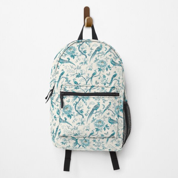Item preview, Blue Chinoiserie Bird and Peony Floral Pattern designed and sold by Nontanut easydesign.
