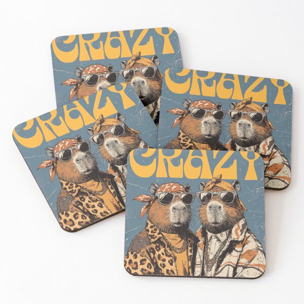 Item preview, Born to Be Crazy – Vintage Retro Animal Duo Sunglasses Poster designed and sold by Tafa_Design.