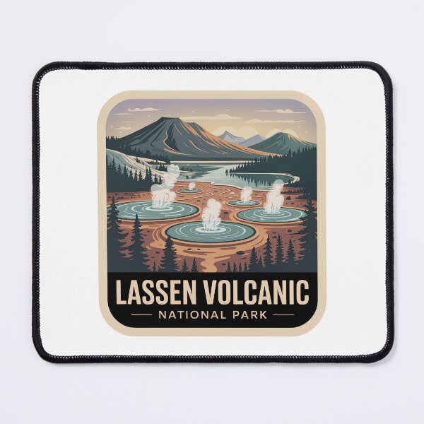 Item preview, Lassen Volcanic National Park Vintage Travel Badge designed and sold by Teelogic.