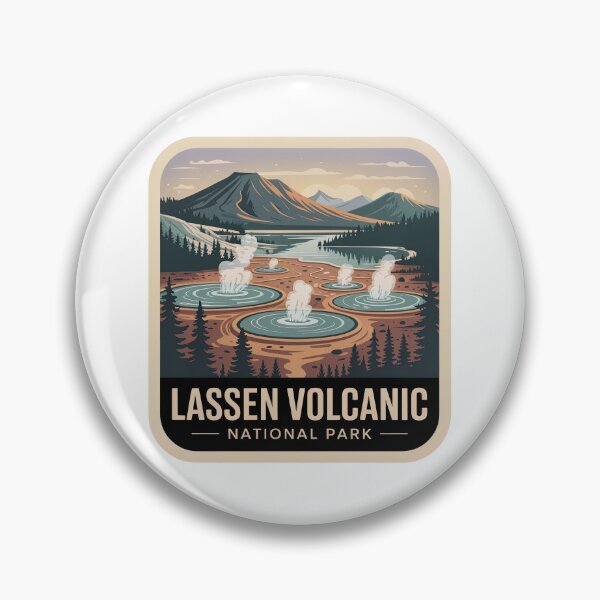 Item preview, Lassen Volcanic National Park Vintage Travel Badge designed and sold by Teelogic.