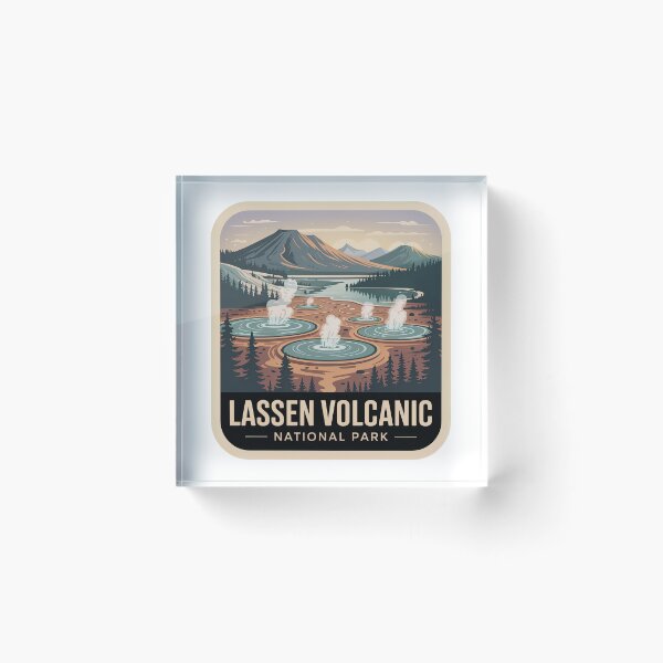 Item preview, Lassen Volcanic National Park Vintage Travel Badge designed and sold by Teelogic.