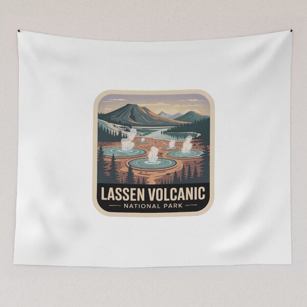 Item preview, Lassen Volcanic National Park Vintage Travel Badge designed and sold by Teelogic.