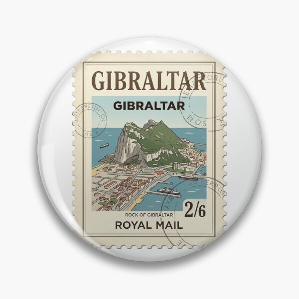 Item preview, Vintage Rock of Gibraltar Postage Travel Stamp designed and sold by k3rstman1.