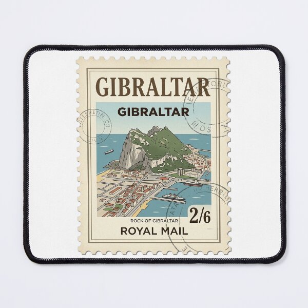 Item preview, Vintage Rock of Gibraltar Postage Travel Stamp designed and sold by k3rstman1.