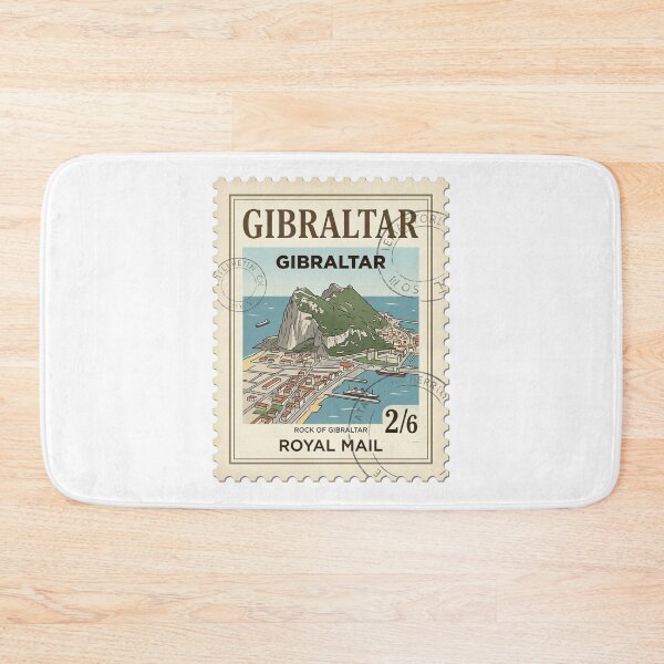 Item preview, Vintage Rock of Gibraltar Postage Travel Stamp designed and sold by k3rstman1.