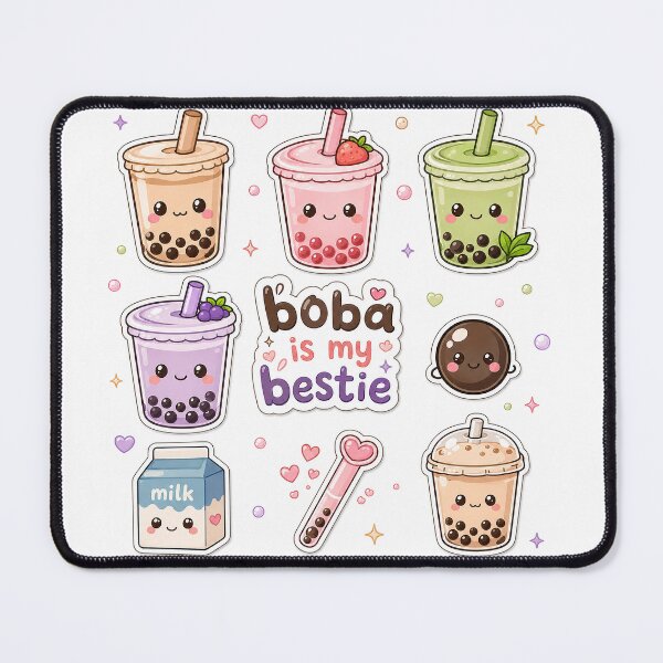 Item preview, Kawaii Boba Tea Sticker Sheet | Cute Bubble Tea Milk Tea Stickers designed and sold by ASTROVIA .