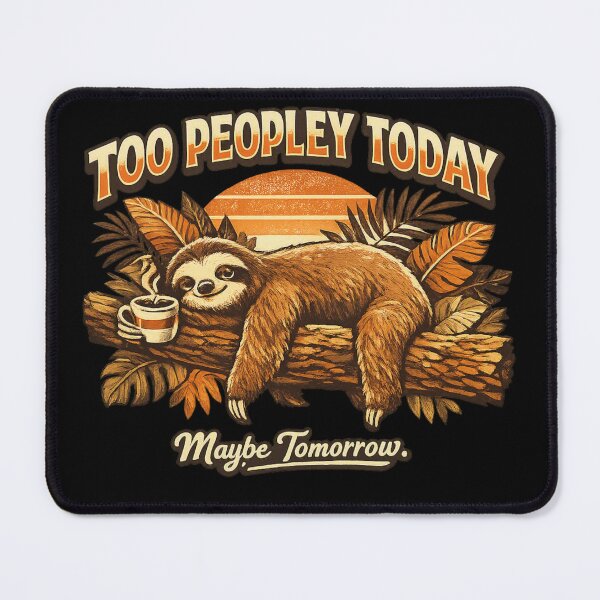 Item preview, Too Peopley Today | Funny Introvert Quote | Social Battery Humor designed and sold by Catalin Design.