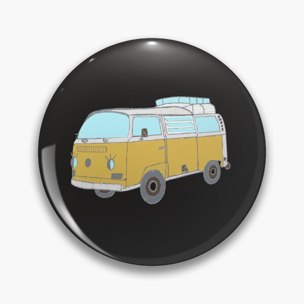 Item preview, Vintage yellow camper van vector illustration .Retro travel micro bus on white background. designed and sold by TaniaArtDesign.