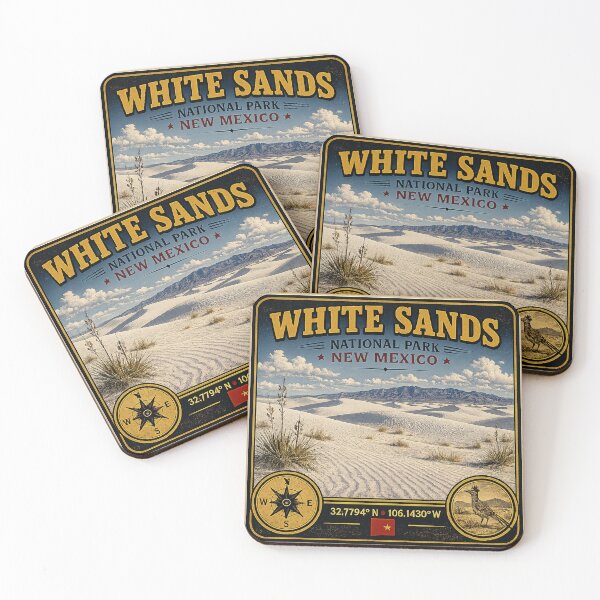 Item preview, White Sands National Park Vintage Travel Sticker | New Mexico Desert Adventure designed and sold by naturalsurvival.