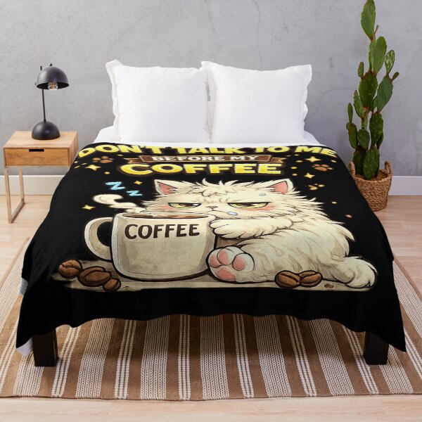 Item preview, Don’t Talk to Me Before My Coffee Sleepy Cat designed and sold by EssentialsWear.