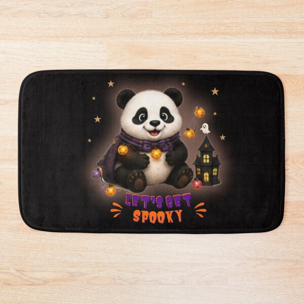 Item preview, Cute Halloween Panda Let's Get Spooky Kawaii Pumpkin Ghost Gift designed and sold by EnginerdStudio.