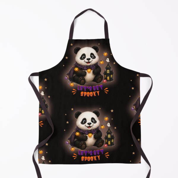 Item preview, Cute Halloween Panda Let's Get Spooky Kawaii Pumpkin Ghost Gift designed and sold by EnginerdStudio.