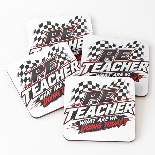 Item preview, PE Teacher What Are We Doing Today Racing Checkered Flag Moto Style designed and sold by Yellowriversss.