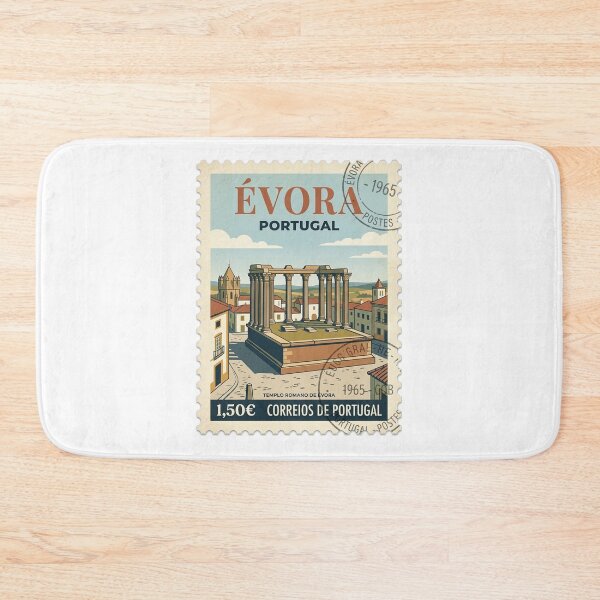 Item preview, Vintage Roman Temple of Évora Portugal Travel Stamp designed and sold by k3rstman1.