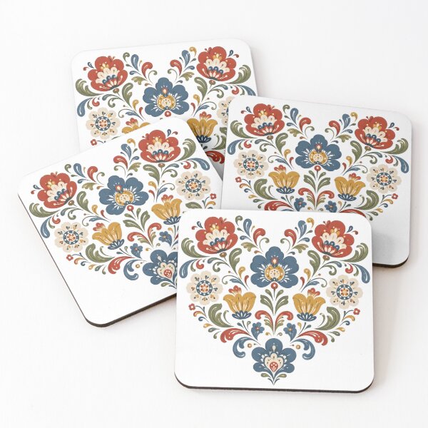 Item preview, Vintage Folk Floral Heart | Botanical Flower Ornament Illustration designed and sold by PixelBlob.