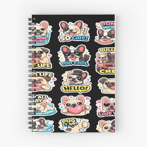 Item preview, Cute French Bulldog and Pug sticker Pack designed and sold by WOWART69.