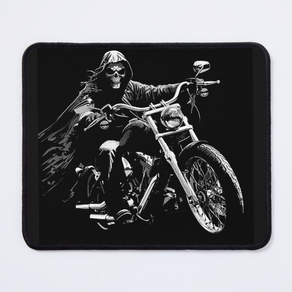 Item preview, Grim Reaper Motorcycle Rider Gothic Skeleton Biker Art designed and sold by inkoutninja.