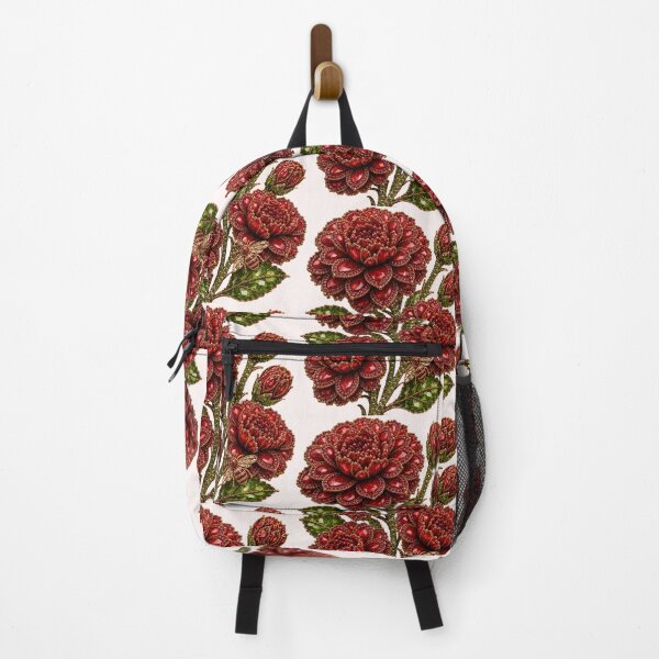 Item preview, CRYSTAL RED ZINNIA FLOWERS designed and sold by wordspixies.