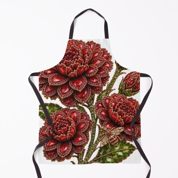 Item preview, CRYSTAL RED ZINNIA FLOWERS designed and sold by wordspixies.