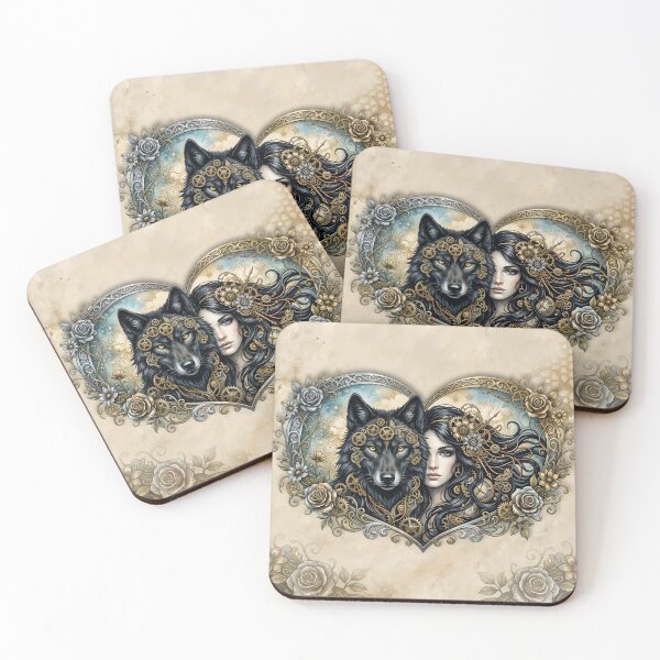 Item preview, Clockwork Hearts – The Eternal Bond of Wolf and Soul. designed and sold by nicky2342.