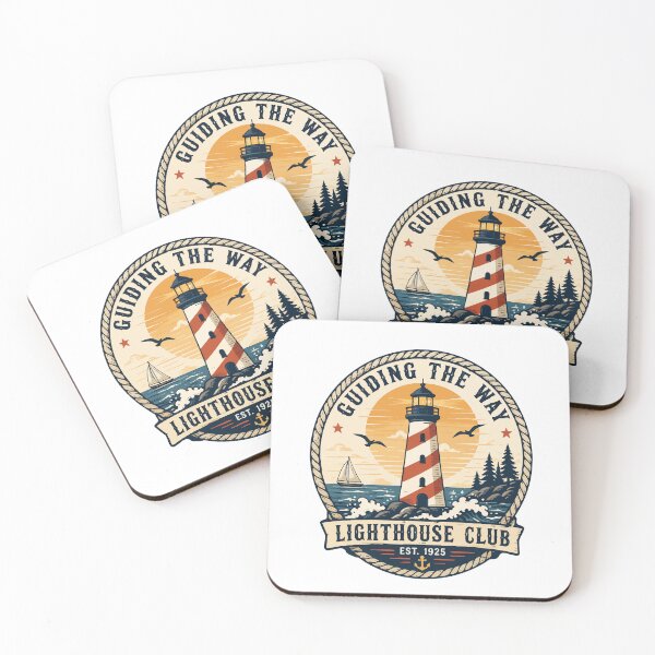 Item preview, Guiding The Way Lighthouse Club Vintage Design designed and sold by VectorForge Studio.