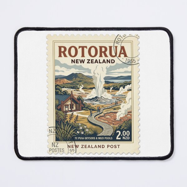 Item preview, Vintage Rotorua New Zealand Geyser Travel Stamp designed and sold by k3rstman1.