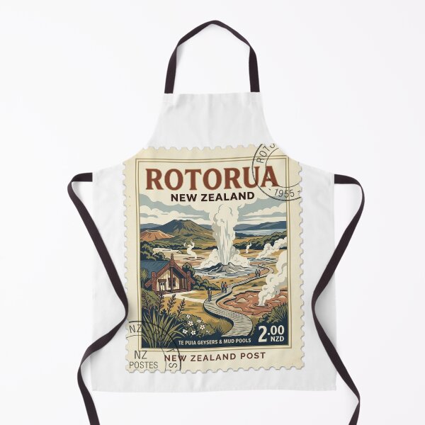Item preview, Vintage Rotorua New Zealand Geyser Travel Stamp designed and sold by k3rstman1.