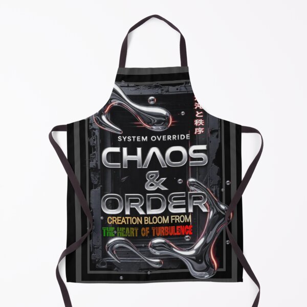 Item preview, Chaos & Order Liquid Chrome Brutalist Graphic Tee designed and sold by RajaArtDesign.
