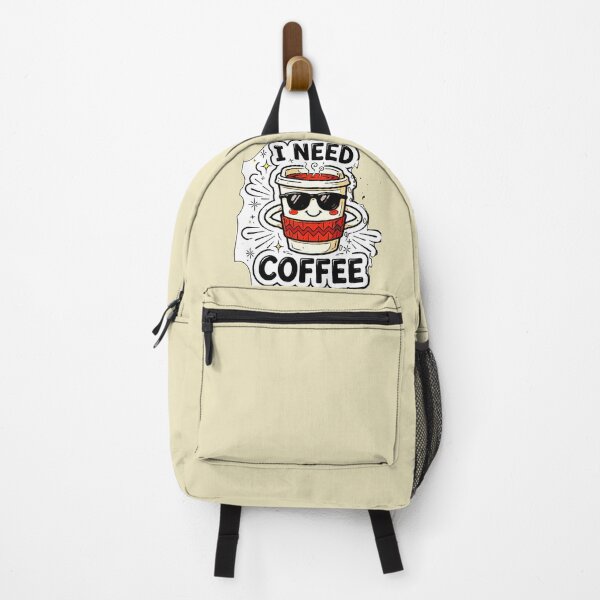 Item preview, I Need Coffee | Kawaii Cup with Glasses Sticker Coffee designed and sold by AstronautMerch.