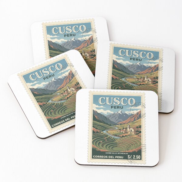 Item preview, Cusco Peru Sacred Valley Retro Travel Stamp designed and sold by k3rstman1.