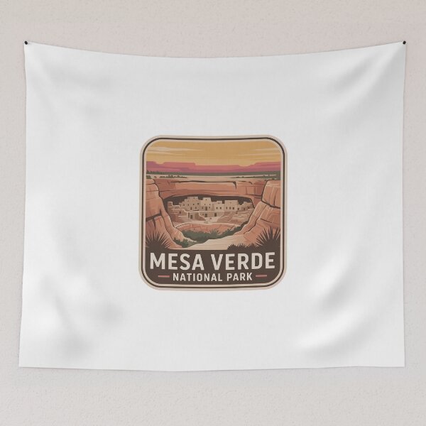 Item preview, Mesa Verde National Park Vintage Travel Badge designed and sold by Teelogic.