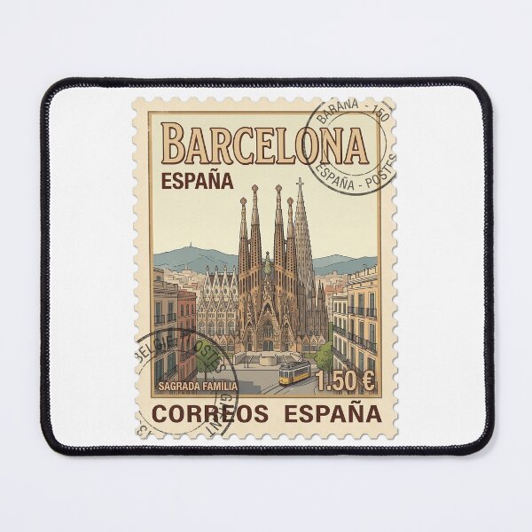 Item preview, Vintage Barcelona Spain Sagrada Familia Travel Stamp designed and sold by k3rstman1.