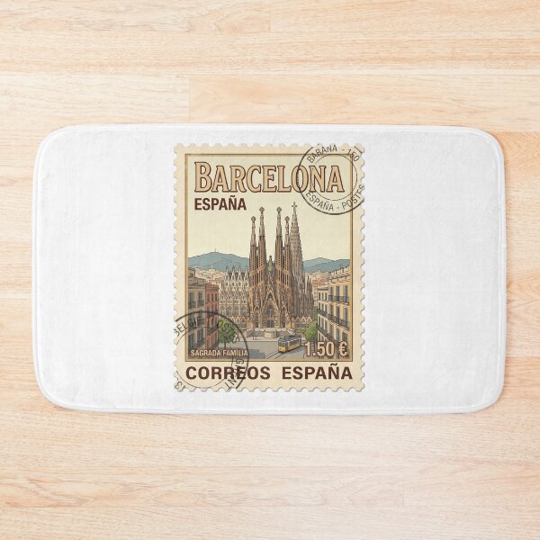 Item preview, Vintage Barcelona Spain Sagrada Familia Travel Stamp designed and sold by k3rstman1.