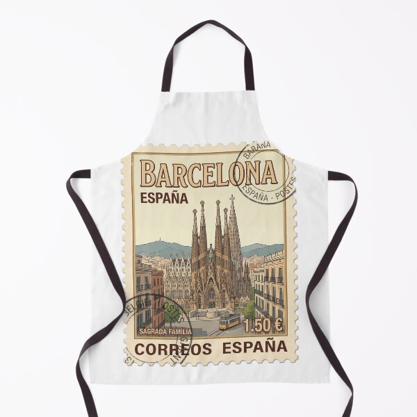 Artikelvorschau, Vintage Barcelona Spanien Sagrada Familia Reisestempel entworfen und verkauft von k3rstman1.