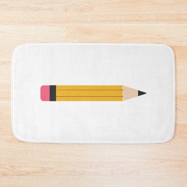 Item preview, Yellow Wooden Pencil with pink eraser,School supply, education, back to school, stationery designed and sold by CHERRY--SHOP.