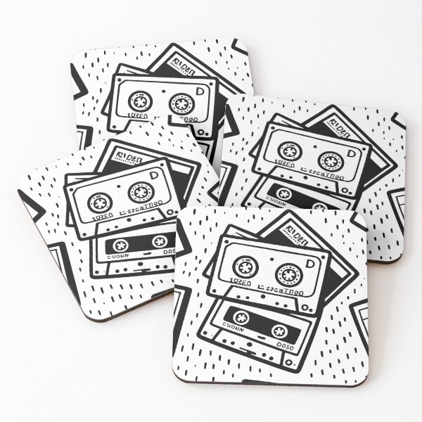 Item preview, Retro Cassette Tapes Line Art Illustration designed and sold by MandalasLovers.